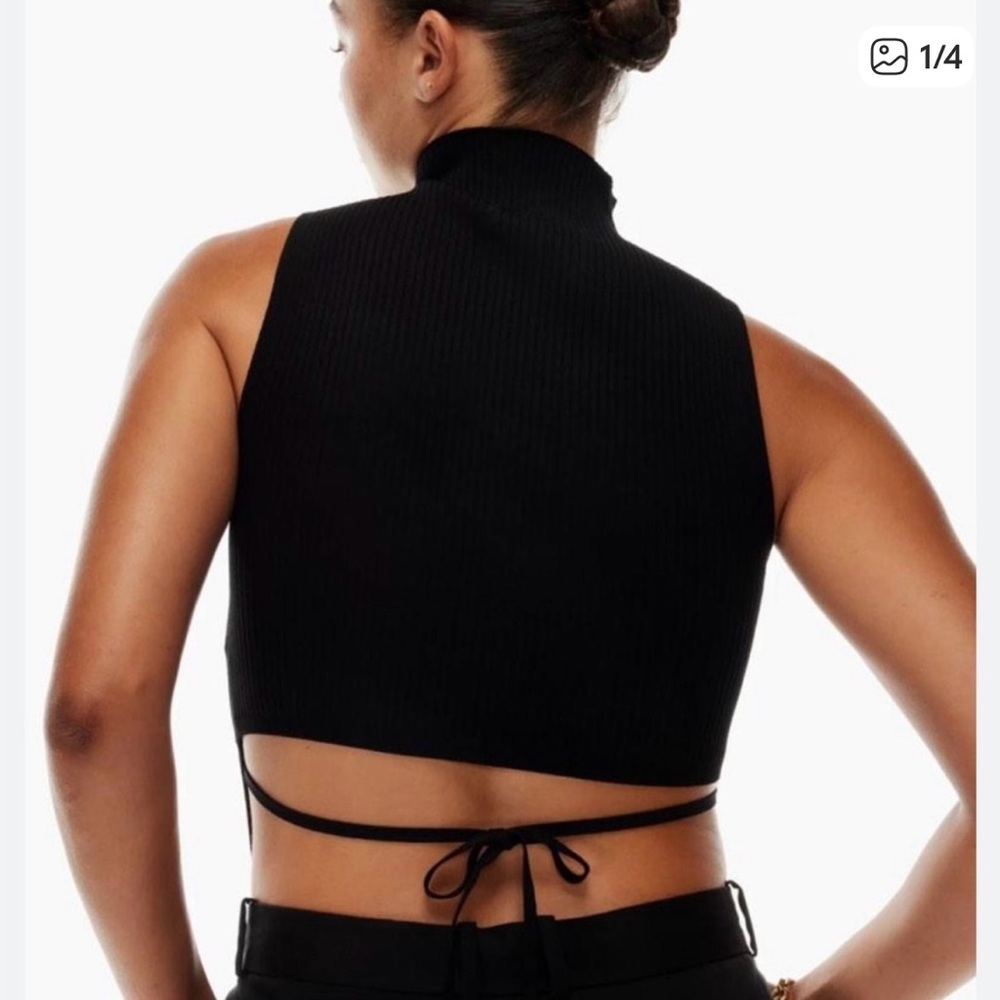 Babaton Sculpt Knit Back-Tie Tank Ribbed Knit Top (Last 2 Pictures Taupe) - Picture 2 of 6